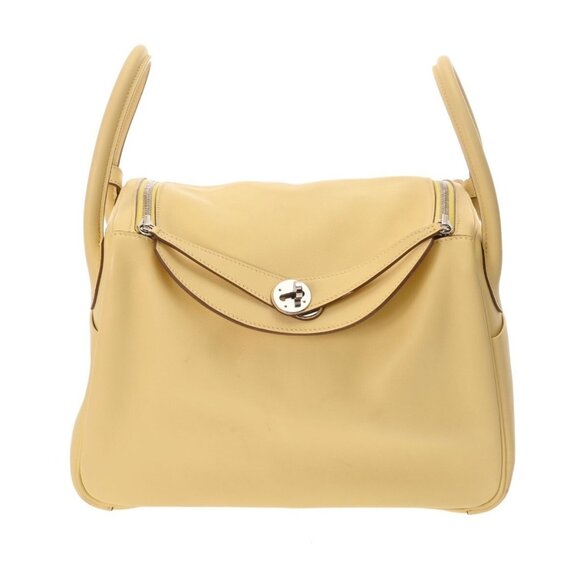 HERMES Lindy 30 2WAY Jaune poussin hand bag - Picture 1 of 10